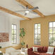 Lucian 60 inch Polished Nickel with Black/Silver Blades Ceiling Fan