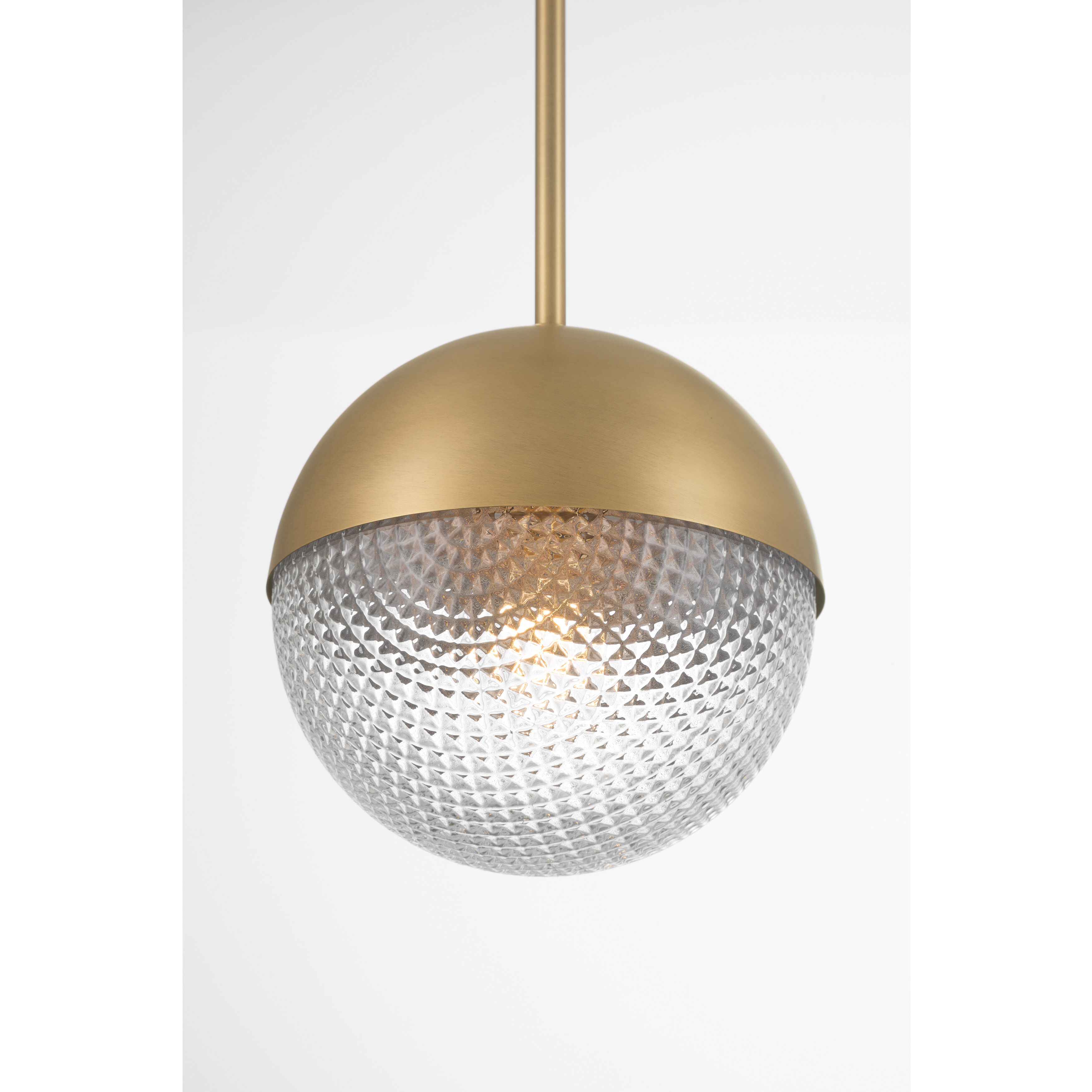 Luniva 1 Light 8 inch Legacy Brass Mini Pendant Ceiling Light