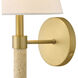 Bruna 1 Light 9 inch Lacquered Brass Bath Sconce Wall Light