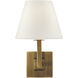 Studio VC Architectural Wall 1 Light 7 inch Hand-Rubbed Antique Brass Wall Sconce Wall Light in Linen