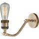 Double Swivel 1 Light 4.5 inch Brushed Brass Sconce Wall Light