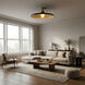Quentin 1 Light 18 inch Matte Black and Aged Brass Semi Flush Mount Ceiling Light