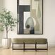 Merino Textured Moss Toned Polyester and Bronze Bench