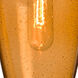 Sulu 1 Light Bronze Pendant Ceiling Light in Amber Bubble Glass