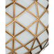 Polyhedron 1 Light 16 inch White/Antique Brass Pendant Ceiling Light