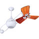 Matthews-Gerbar Brisa 2000 40 inch Gloss White with Mahogany Blades Ceiling Fan, Matthews-Gerbar