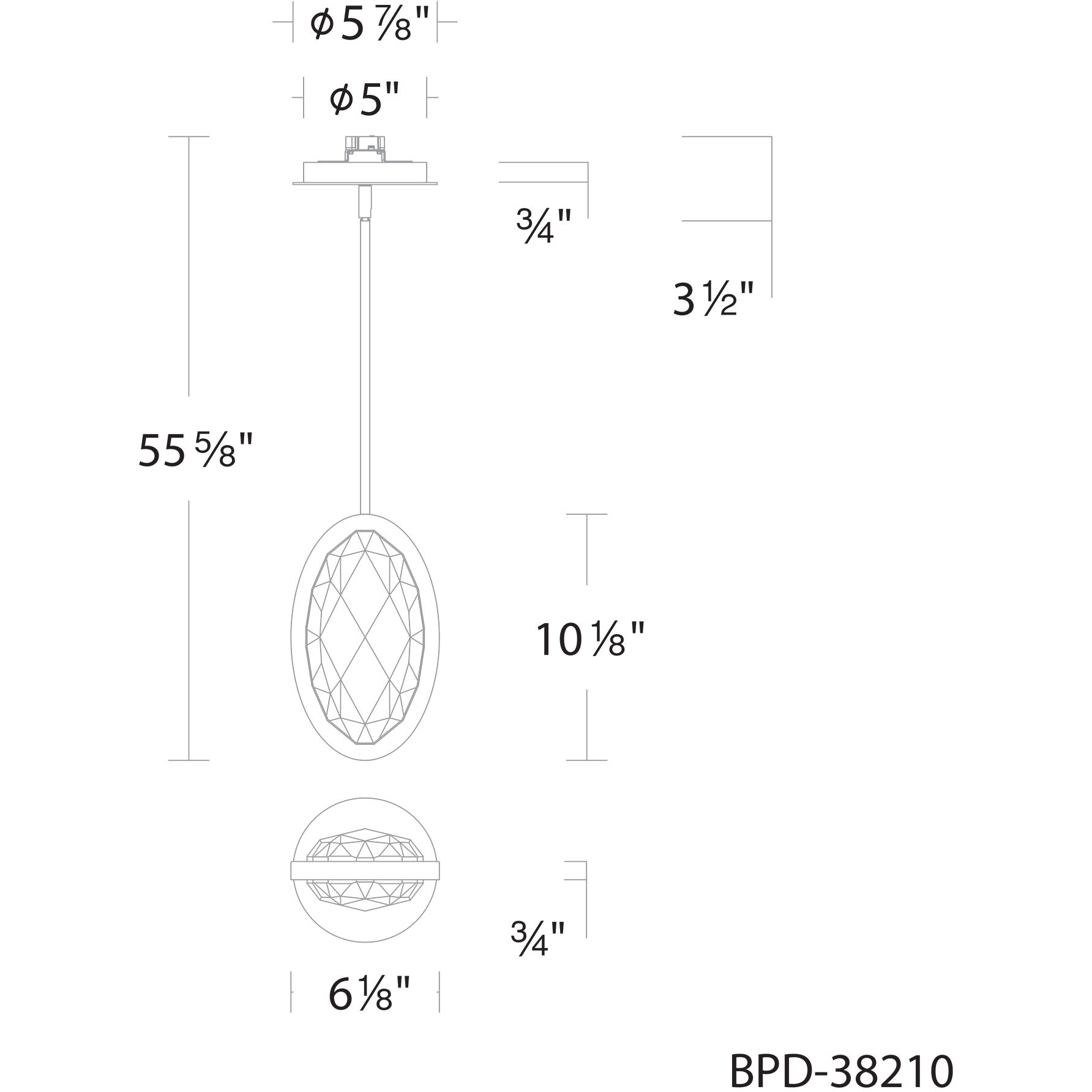 Wonder LED 3.5 inch Polished Nickel Mini Pendant Ceiling Light, Beyond