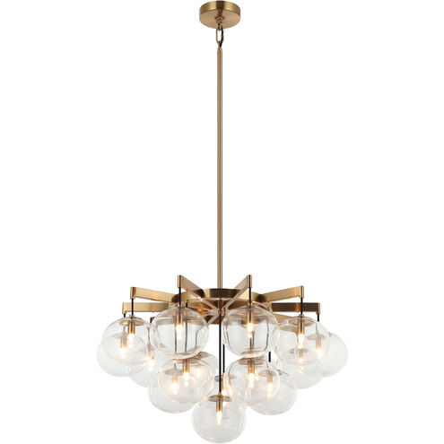 Bulbus LED Aged Gold Brass Pendant Ceiling Light