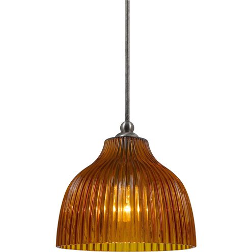 Signature 1 Light 7 inch Brushed Steel Pendant Set Ceiling Light