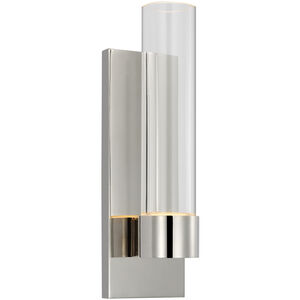 Ray Booth Lucid LED 4.25 inch Polished Nickel Single Sconce Wall Light, Small