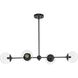 Atwell 4 Light 40 inch Matte Black Linear Chandelier Ceiling Light