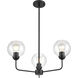 Boman 3 Light 23 inch Matte Black Chandelier Ceiling Light