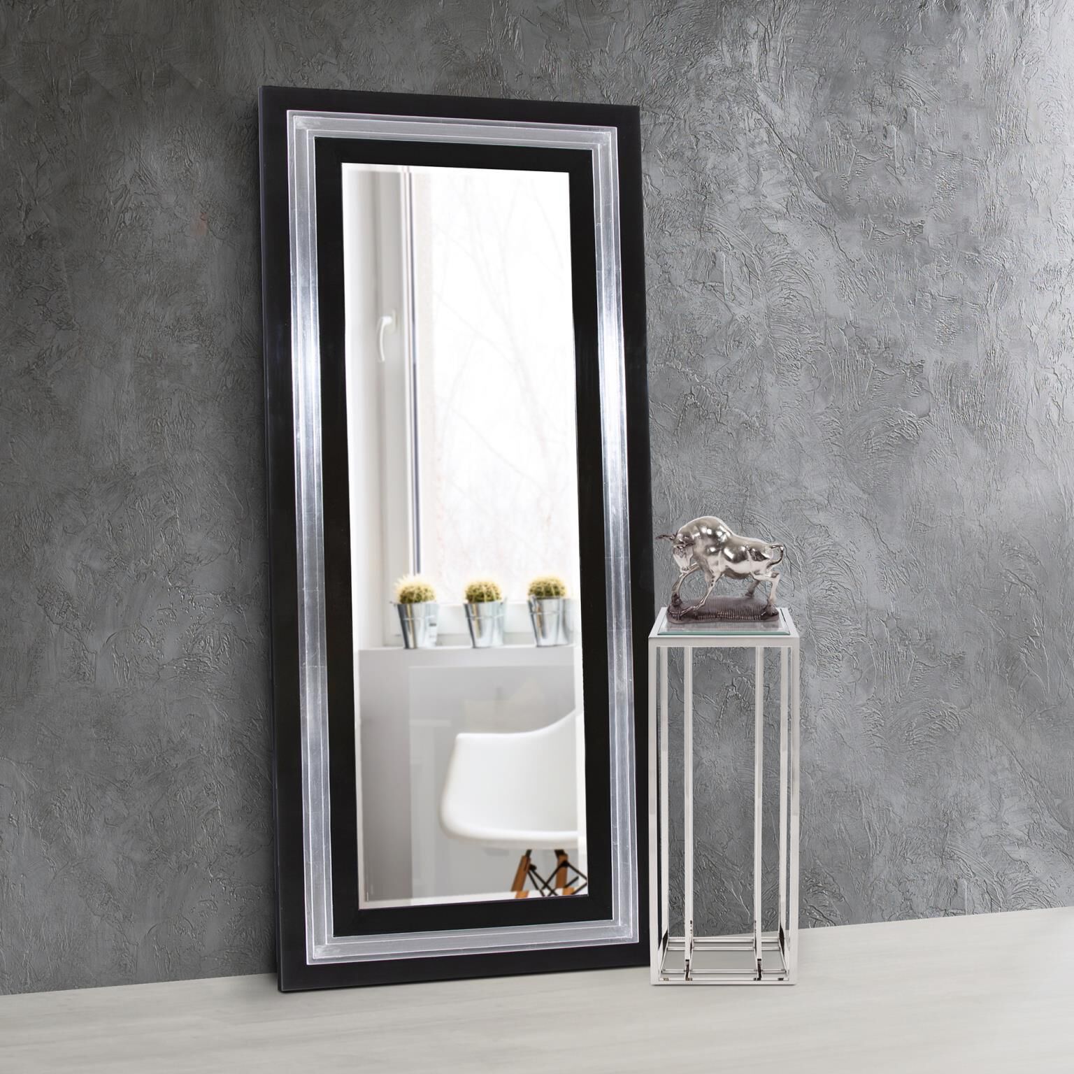 Echo 36 X 14 inch Polished Stainless Steel Pedestal Table