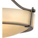 Hathaway LED 21 inch Olde Bronze Semi-Flush Mount Ceiling Light in Etched Amber