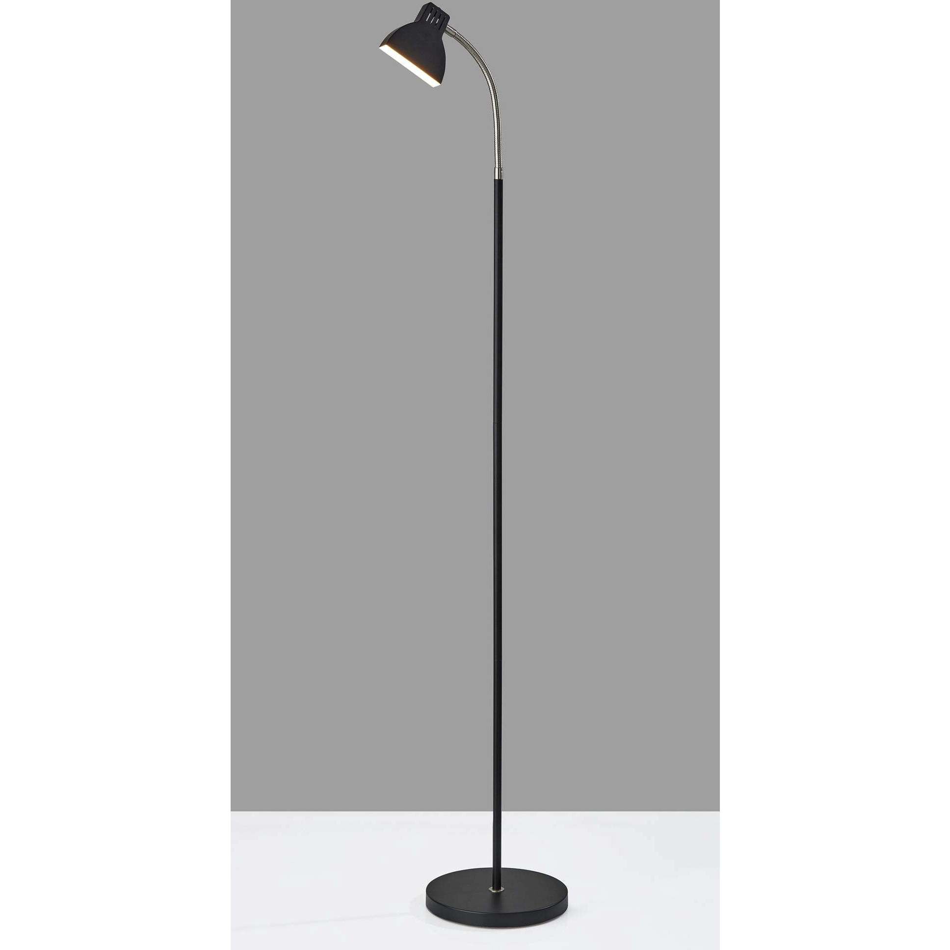 Slender 57 inch 4.00 watt Black Floor Lamp Portable Light, Simplee Adesso