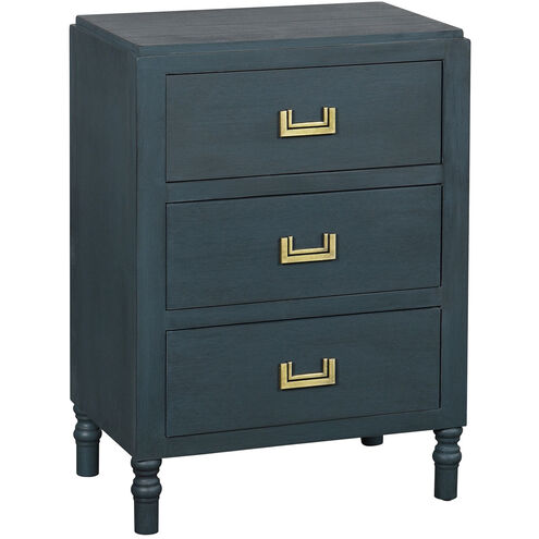 Samantha 25 X 17.75 inch Antique Navy and Antique Gold Nightstand