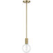 Wright 1 Light 5.75 inch Warm Brass Mini-Pendant Ceiling Light