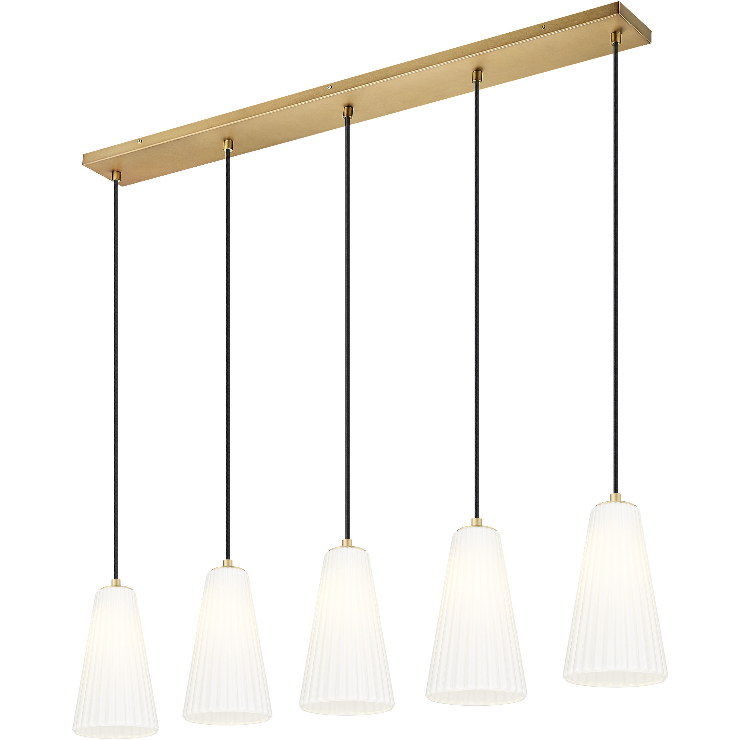 Farrell 5 Light 42 inch Modern Gold Linear Chandelier Ceiling Light