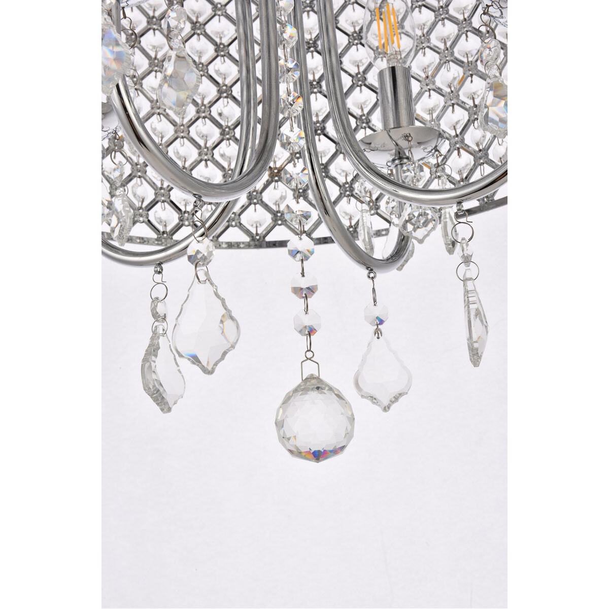 Elise 4 Light 17 inch Chrome Flush Mount Ceiling Light