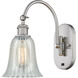 Ballston Hanover 1 Light 6.25 inch Brushed Satin Nickel Sconce Wall Light in Mouchette Glass