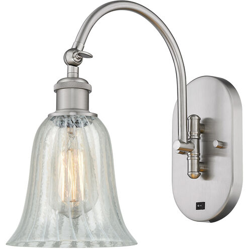 Ballston Hanover 1 Light 6.25 inch Brushed Satin Nickel Sconce Wall Light in Mouchette Glass