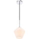 Rochester 1 Light 8 inch Chrome Pendant Ceiling Light