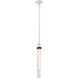 Zigrina 1 Light 5.13 inch Matte White with Satin Brushed Black Pendant Ceiling Light