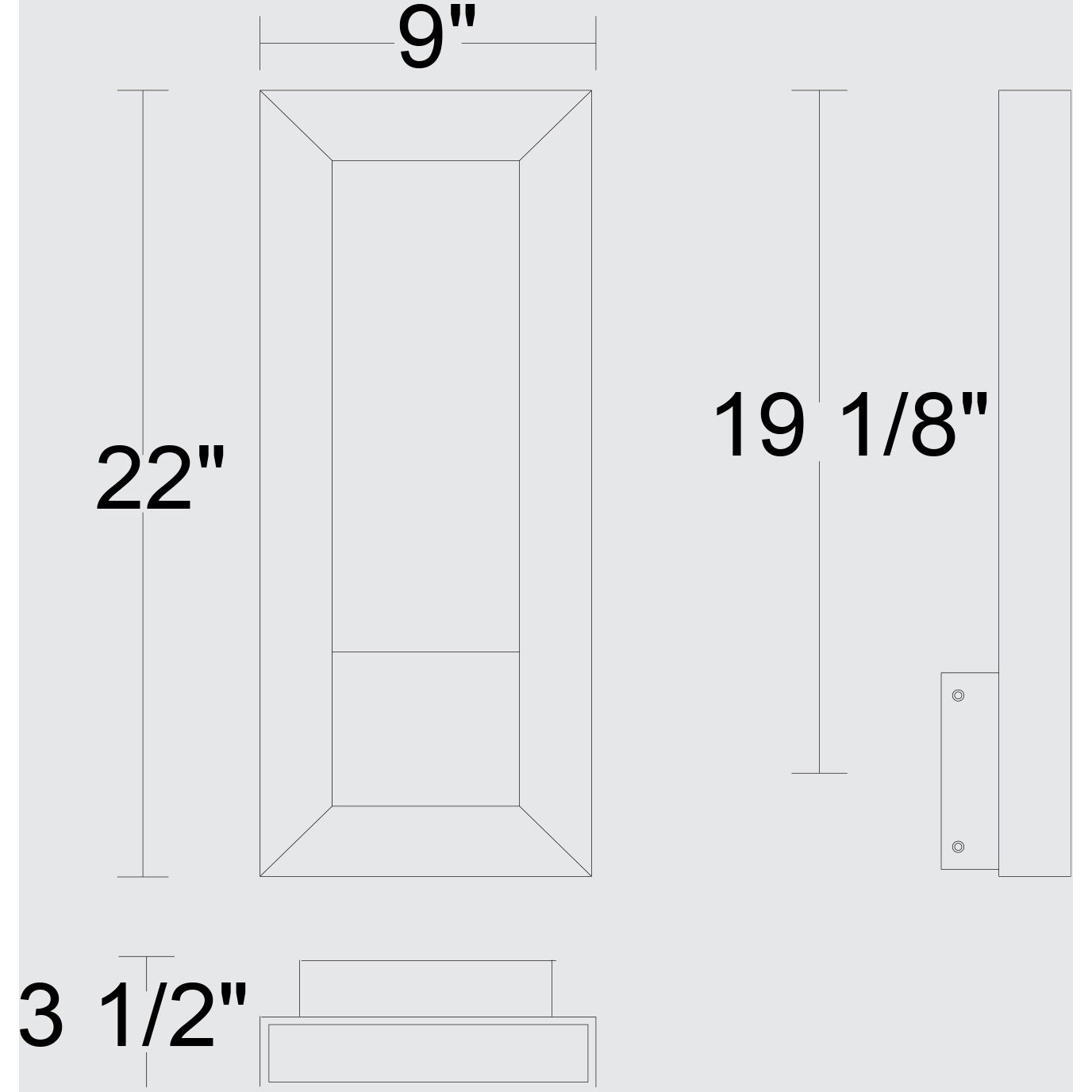 Paletto LED 22 inch Sand Black Outdoor Wall Sconce