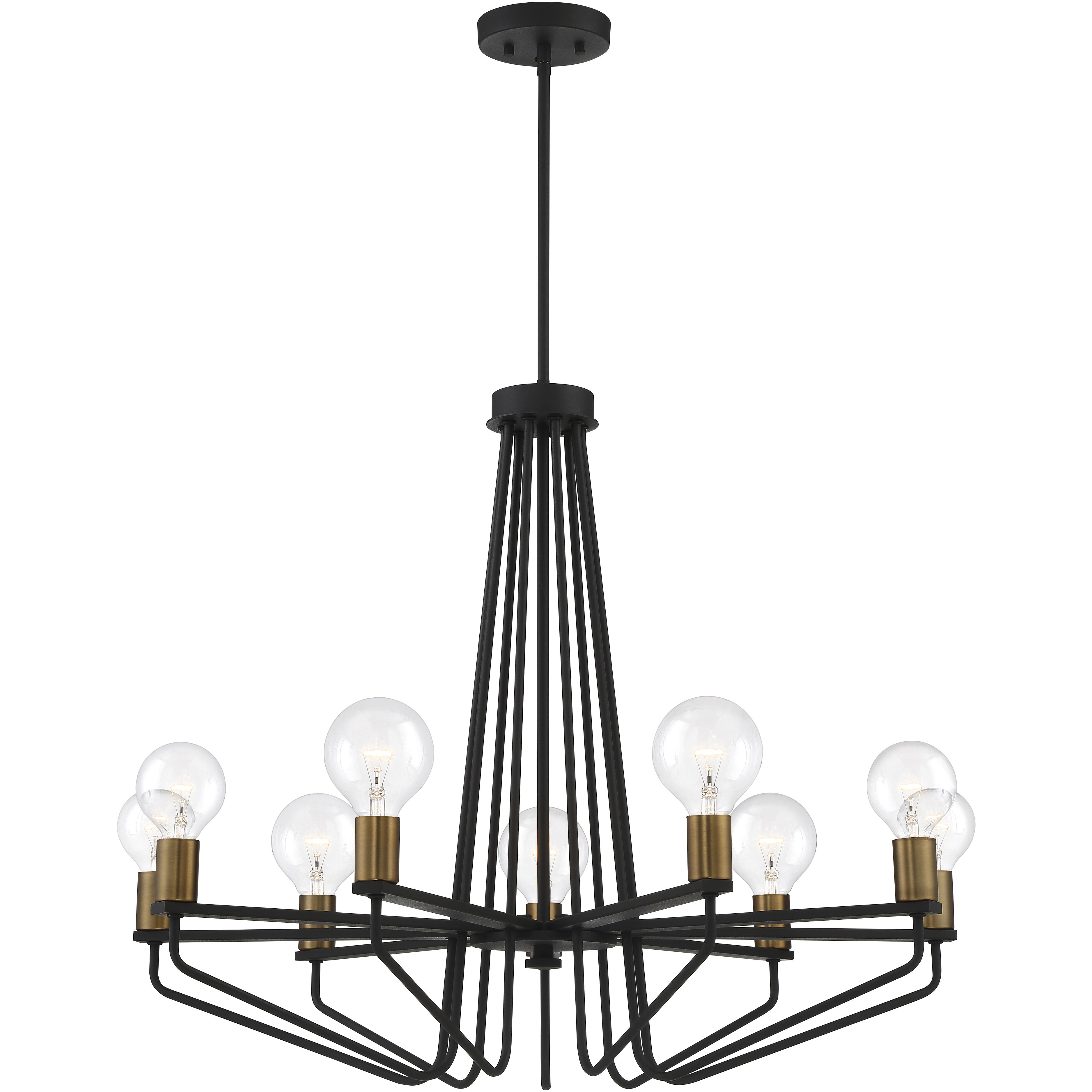 Ravella 9 Light 30 inch Black Chandelier Ceiling Light