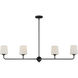 Bristol 4 Light 48 inch Anthracite Linear Pendant Ceiling Light