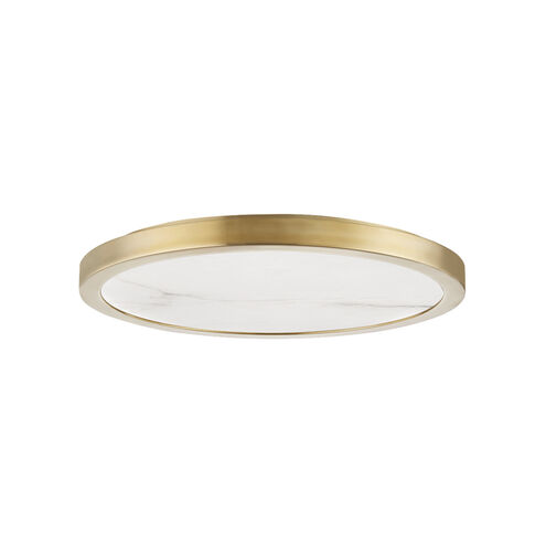Woodhaven LED 18 inch Aged Brass Flush Mount Ceiling Light
