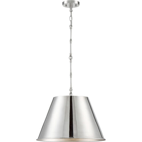 Alden 1 Light 18.25 inch Polished Nickel Pendant Ceiling Light, Essentials