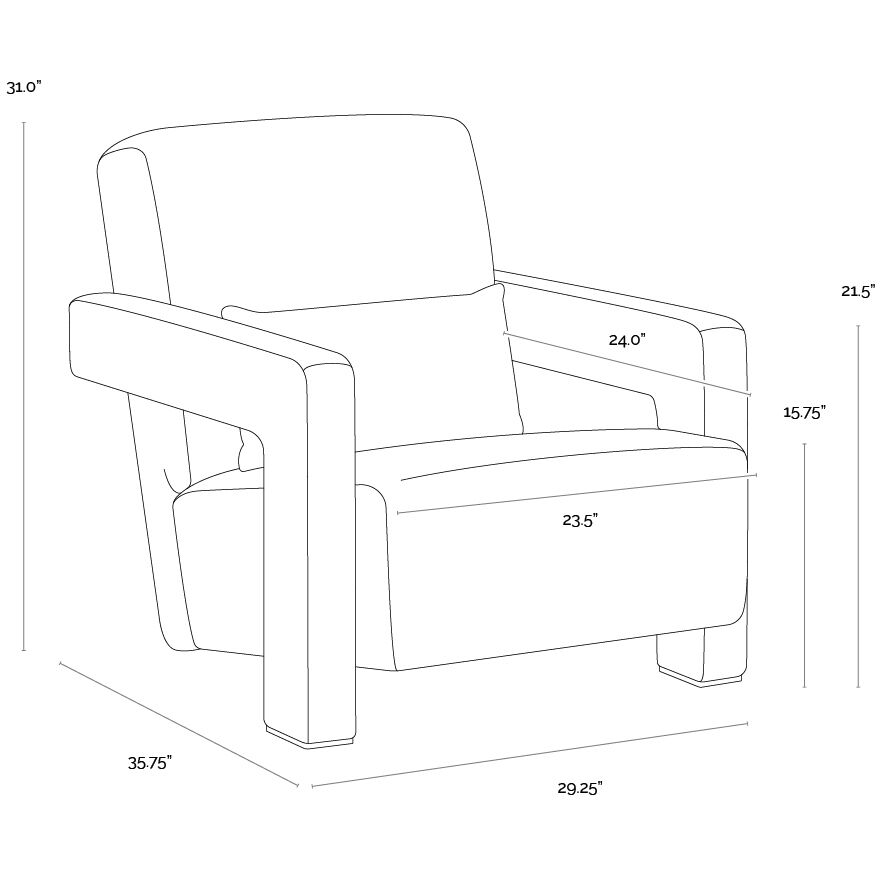 Forester Copenhagen White Lounge Chair