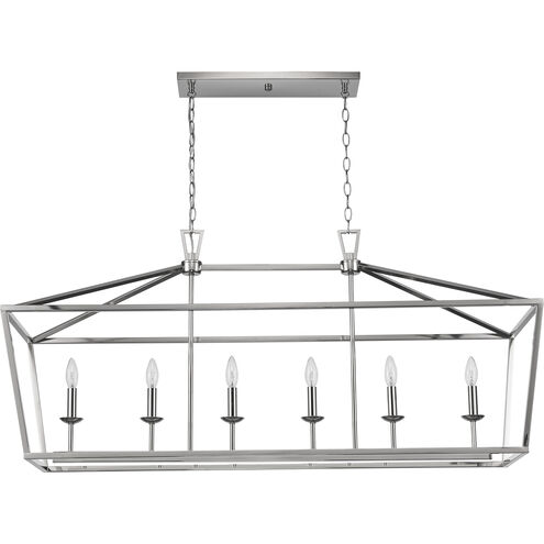 Lacey 6 Light 49 inch Polished Chrome Pendant Ceiling Light