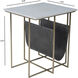 Stephanik Marble & Leather End or Side Table