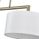 Meridian 2 Light 35 inch Antique Brass Linear Chandelier Ceiling Light, Large