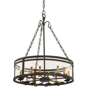 Morris 12 Light 30 inch Bronze Chandelier Ceiling Light in Without Glass