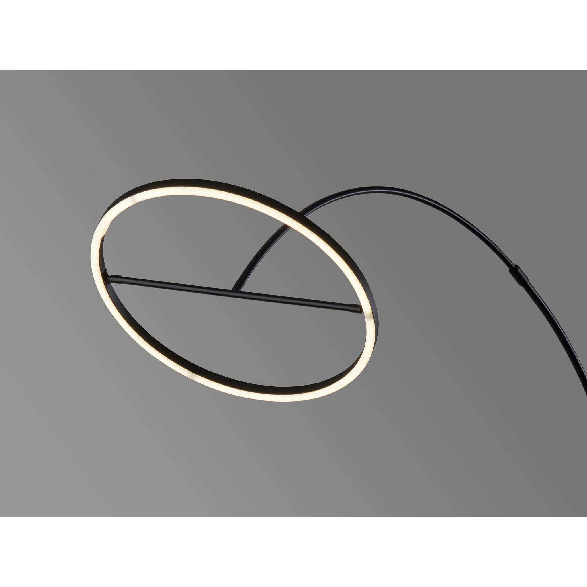 Falcon 81.5 inch 28.00 watt Black Arc Floor Lamp Portable Light, with Smart Switch