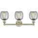 Belfast 3 Light 24 inch Antique Brass Bath Vanity Light Wall Light in Seedy