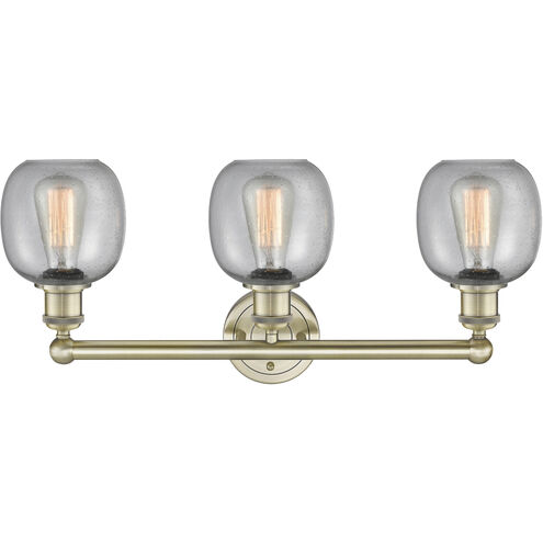 Belfast 3 Light 24 inch Antique Brass Bath Vanity Light Wall Light in Seedy