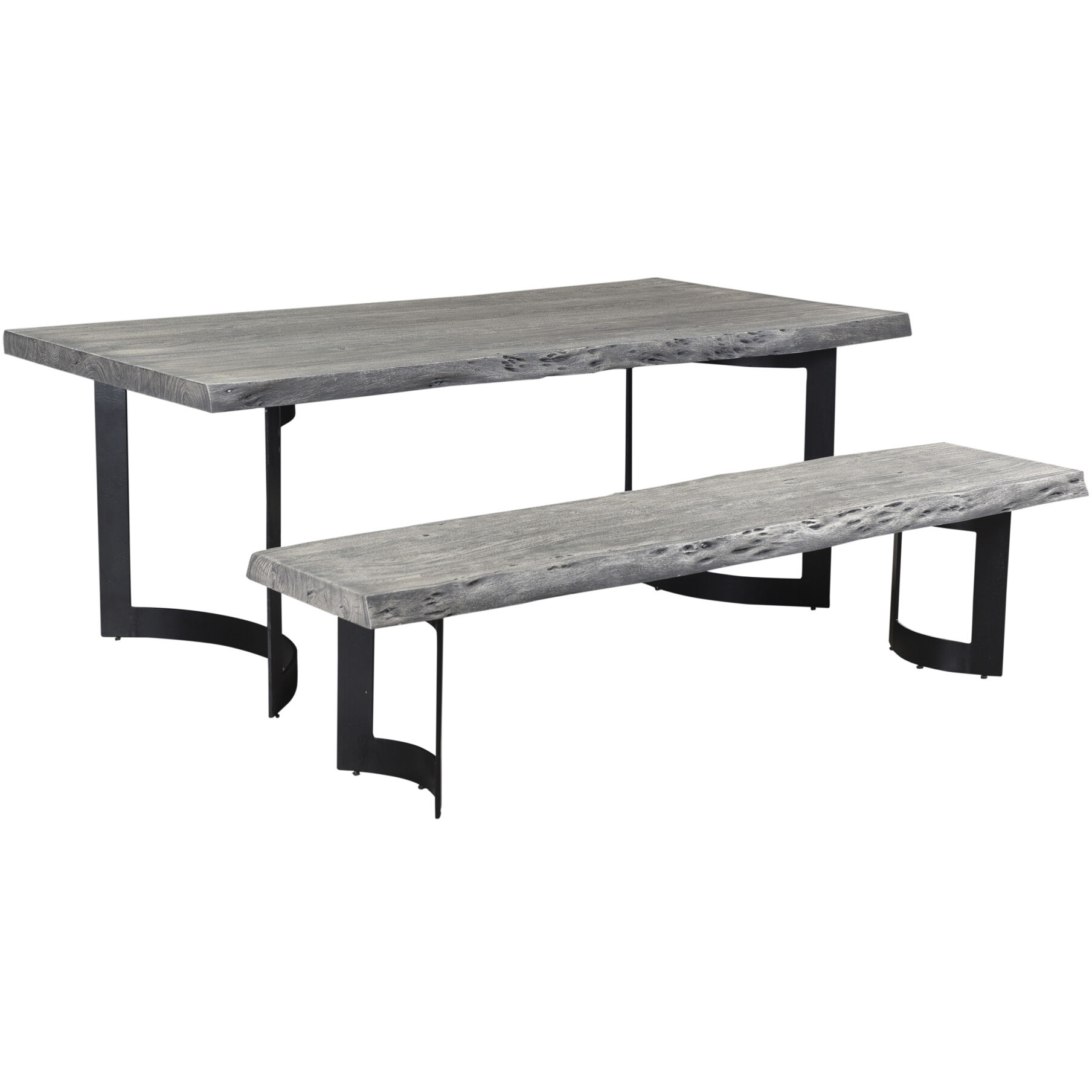 Bent 78 X 40 inch Grey Dining Table, Extra Small