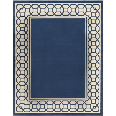 Marina 122 X 94 inch Navy/Light Beige Machine Woven Rug, Polypropylene