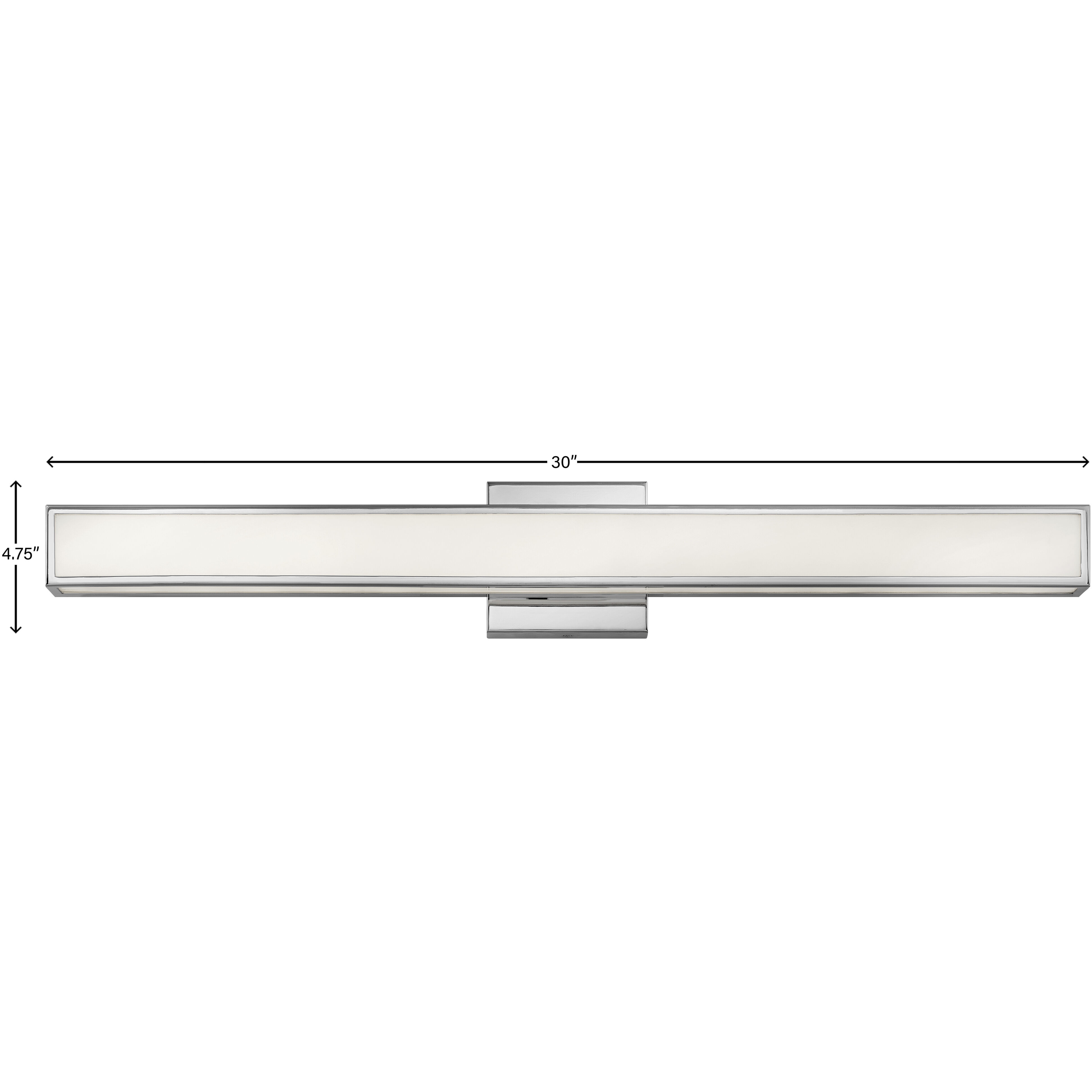 Alto LED 30 inch Chrome Vanity Light Wall Light, Vertical