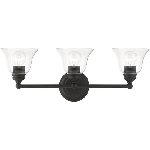 Moreland 3 Light 24 inch Black Vanity Sconce Wall Light