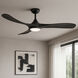 Swell Illuminated 56 inch Matte Black Fan