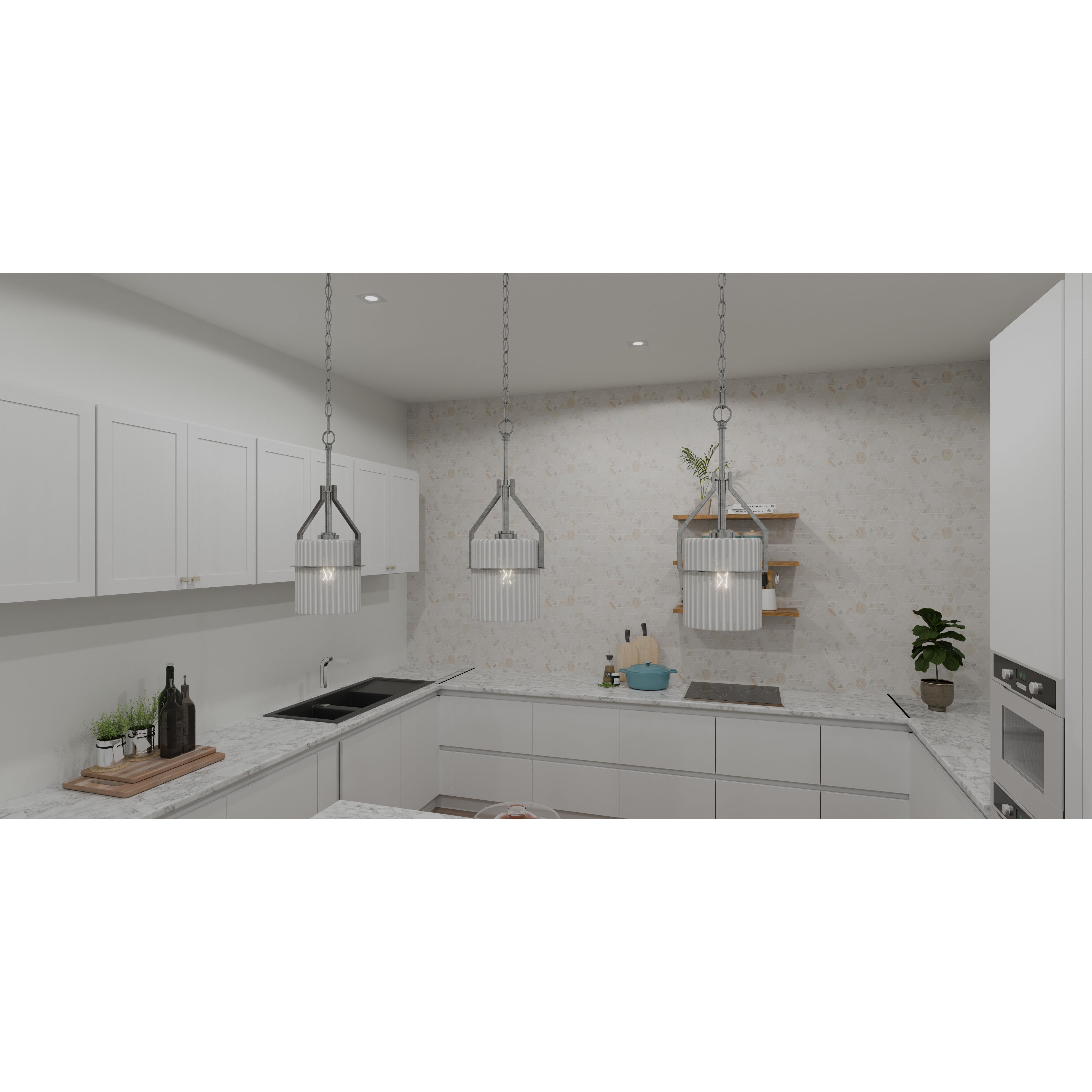 Seymour 1 Light 8.5 inch Brushed Nickel Mini Pendant Ceiling Light, Small