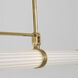 Avroko Alo LED 64 inch Polished Natural Brass Linear Chandelier Ceiling Light in 120V