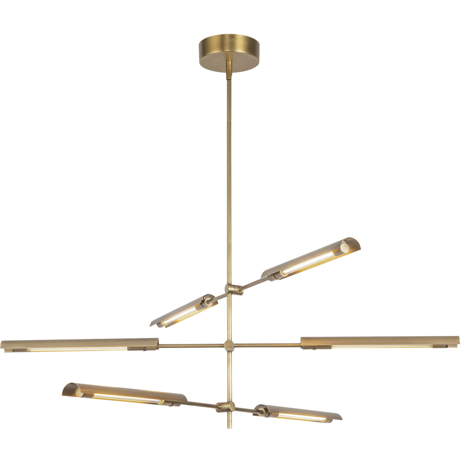 Astrid Multi Pendant Ceiling Light in Vintage Brass