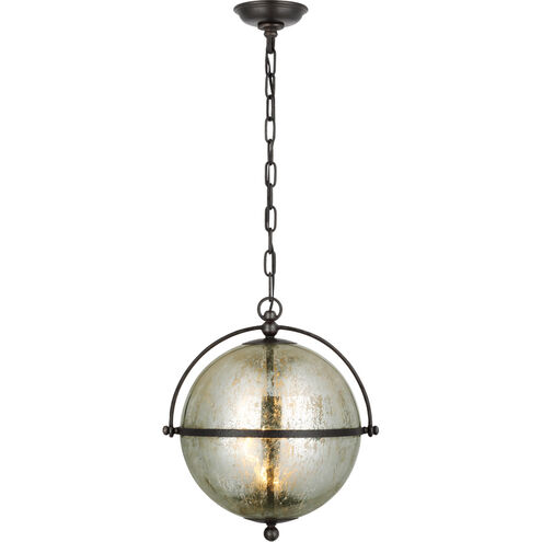 Chapman & Myers Bayridge LED 15.5 inch Aged Iron Pendant Ceiling Light, Large