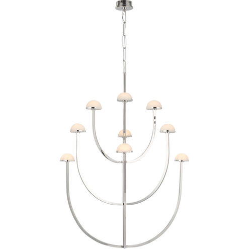 Kelly Wearstler Pedra LED 35.25 inch Polished Nickel Three-Tier Chandelier Ceiling Light, Large